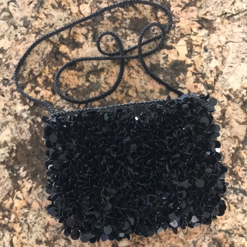 🚫SOLD🚫Black sequin evening purse